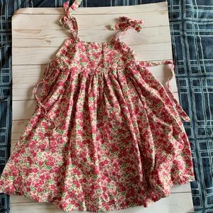 Pink floral handmade dress size 4